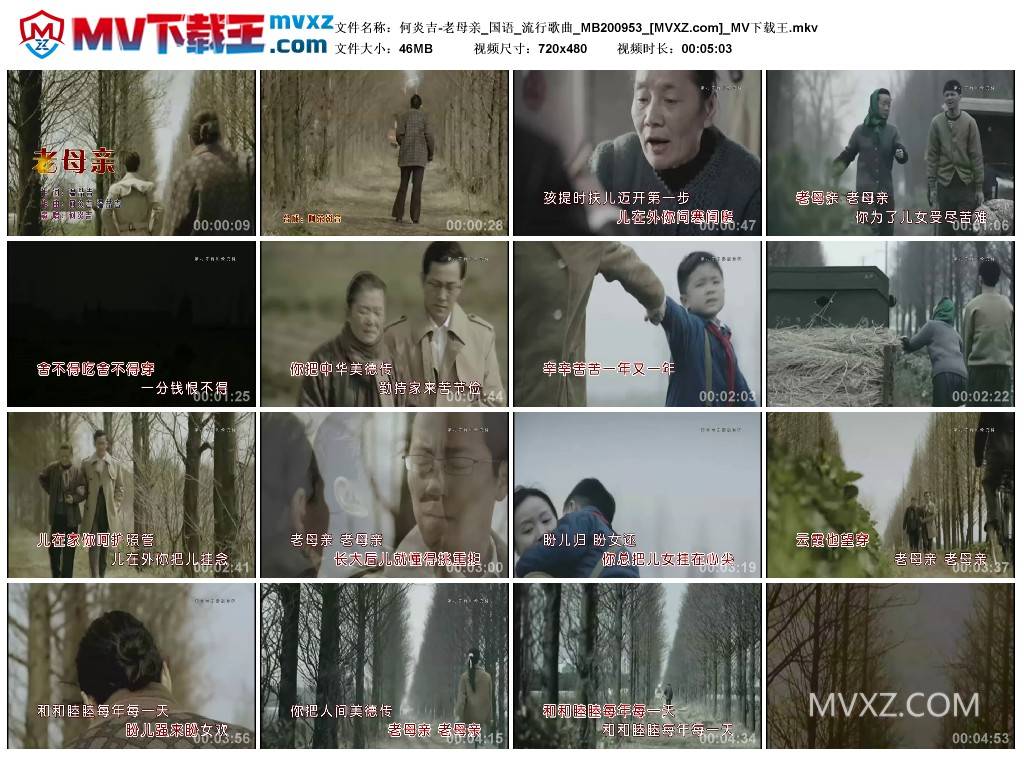 何炎吉-老母亲_国语_流行歌曲_MB200953